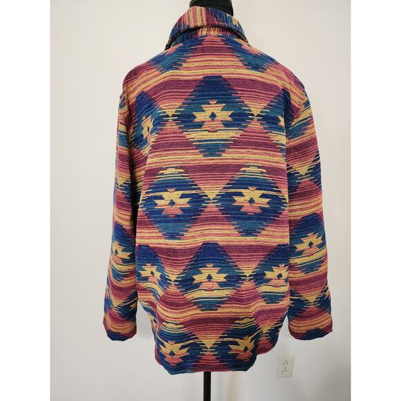 ALFRED DUNNER Women's Size 16 Aztec Print Button Up Jacket - Picture 3 of 8